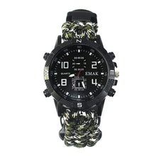 Load image into Gallery viewer, Outdoor Military Survival Sport Swimming Wrist Watch Tactical Bracelet Outdoor Emergency Survival Multifunctional Watch