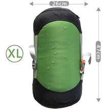 Load image into Gallery viewer, 5 sizes Outdoor Sleeping Bag Pack Compression Stuff Sack Compression Sleeping Bag Storage Carry Bag Sleeping Bag Accessories
