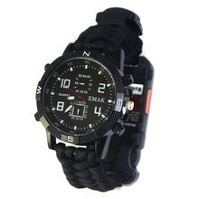 Load image into Gallery viewer, Outdoor Military Survival Sport Swimming Wrist Watch Tactical Bracelet Outdoor Emergency Survival Multifunctional Watch
