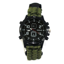 Load image into Gallery viewer, Outdoor Military Survival Sport Swimming Wrist Watch Tactical Bracelet Outdoor Emergency Survival Multifunctional Watch

