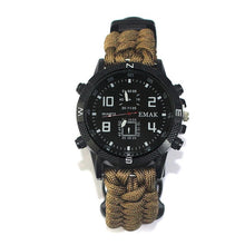 Load image into Gallery viewer, Outdoor Military Survival Sport Swimming Wrist Watch Tactical Bracelet Outdoor Emergency Survival Multifunctional Watch
