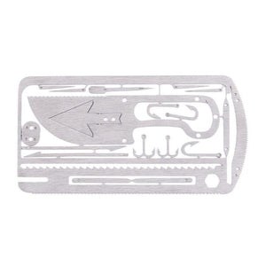 Dropshipping 22 in 1Camping Survival Card Pocket Multitool Camping Survival Card Knife Tactical Hunting Utility Knife Hand Tools