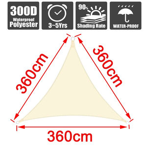 Summer outdoor waterproof anti-UV shade canvas Oxford cloth sunscreen rain cover garden courtyard awning 300D awning