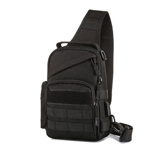 USB Camping Tactical Chest Bag Sling Backpack Military Army Shoulder Fishing Camping Hiking Bags Travel Outdoor Bag Sport XA177A