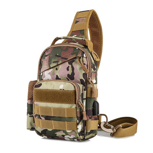 USB Camping Tactical Chest Bag Sling Backpack Military Army Shoulder Fishing Camping Hiking Bags Travel Outdoor Bag Sport XA177A