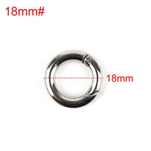 Load image into Gallery viewer, New 2 Pcs Multi-size O-Ring Buckles Round Push Gate Snap Open Hooks Spring Ring Key Carabiner Snap Key Chain Camping Purses
