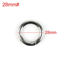 Load image into Gallery viewer, New 2 Pcs Multi-size O-Ring Buckles Round Push Gate Snap Open Hooks Spring Ring Key Carabiner Snap Key Chain Camping Purses
