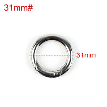 Load image into Gallery viewer, New 2 Pcs Multi-size O-Ring Buckles Round Push Gate Snap Open Hooks Spring Ring Key Carabiner Snap Key Chain Camping Purses
