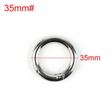 Load image into Gallery viewer, New 2 Pcs Multi-size O-Ring Buckles Round Push Gate Snap Open Hooks Spring Ring Key Carabiner Snap Key Chain Camping Purses
